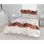 SOLEIL D'OCRE Couvre-lit boutis coton 240x260 cm AMELIE avec 2 taies d'oreiller