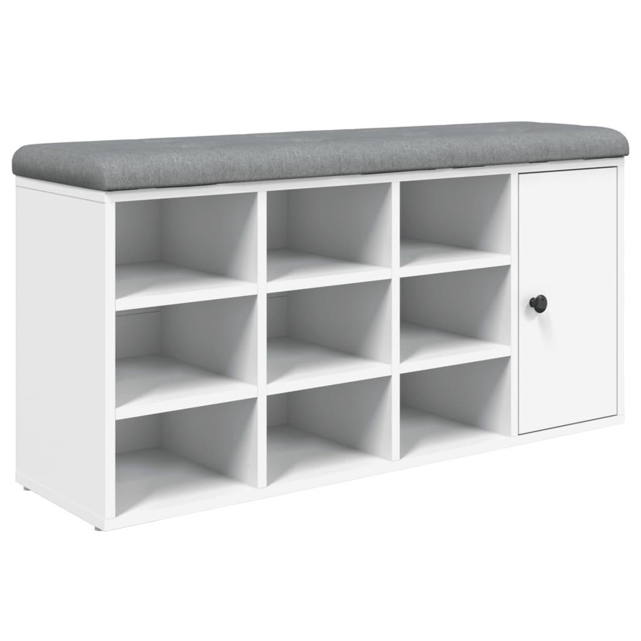 Voir la diapositive 2 : VIDAXL Banc a chaussures blanc 102x32x50 cm bois d'ingenierie