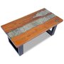VIDAXL Table basse Teck Resine 100 x 50 cm