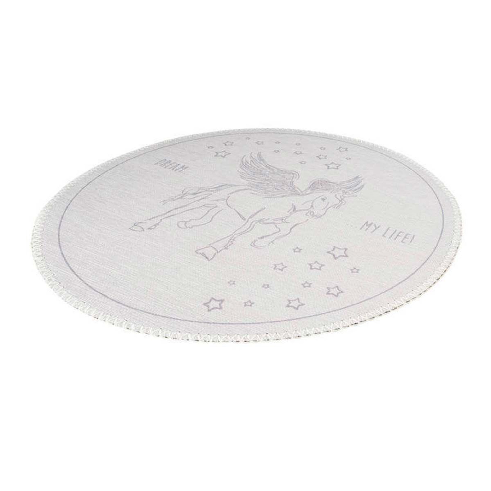 Voir la diapositive 2 : Paris Prix Tapis rond enfant imprimé  bambini iii  160cm gris