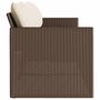 Voir la diapositive 5 : VIDAXL Canape de jardin avec coussins 3 places brun resine tressee