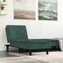 Voir la diapositive 1 : VIDAXL Chaise longue vert fonce velours