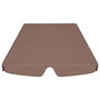 Voir la diapositive 4 : VIDAXL Toit de rechange de balançoire marron 150/130x105/70 cm