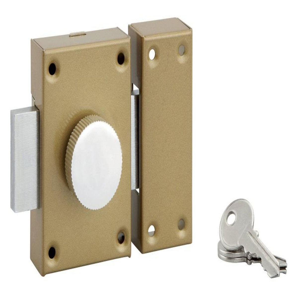 THIRARD Verrou cambre bouton/cylindre, 45 mm, bronze