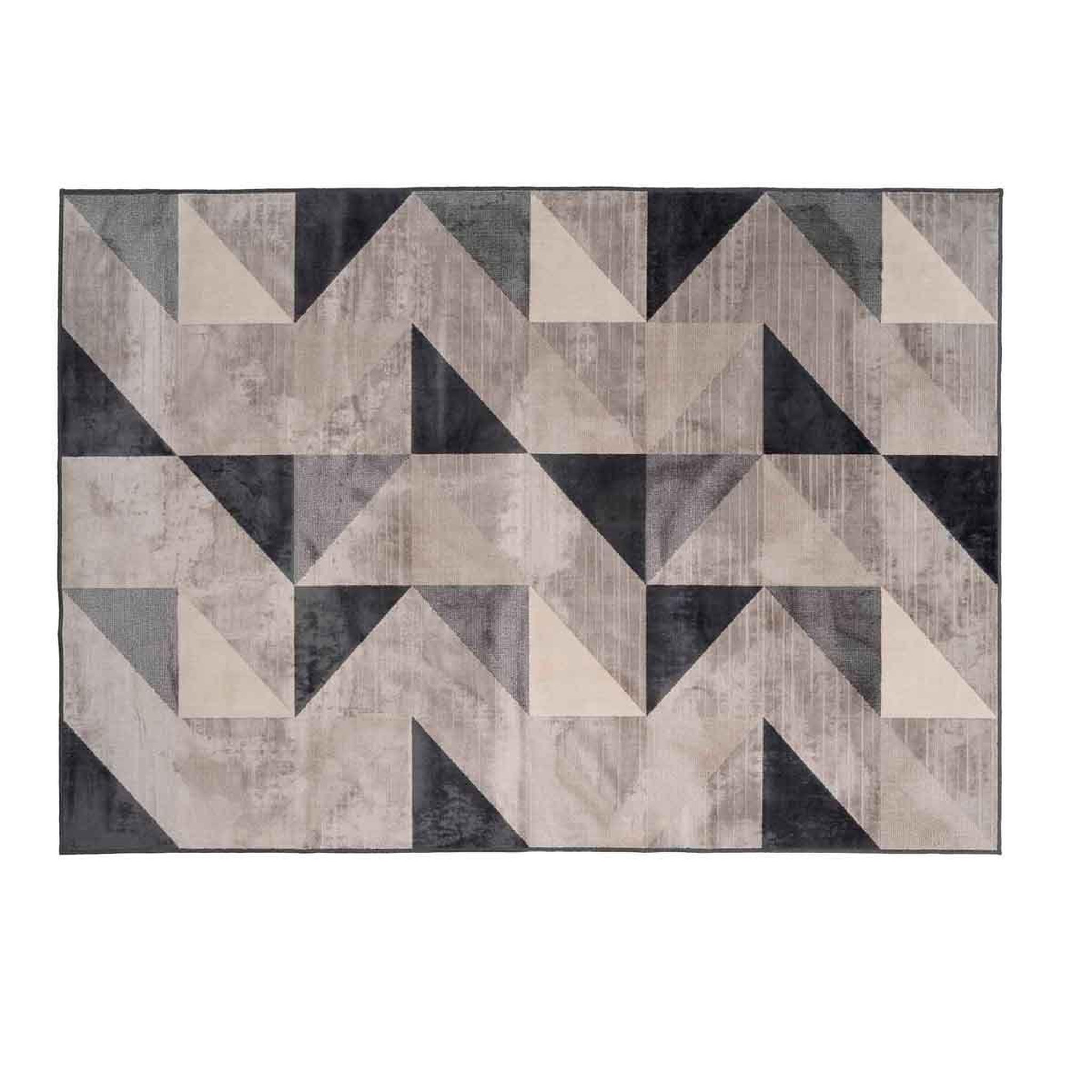 Douceur d'Intérieur Tapis déco tissé  graphic  140x200cm naturel