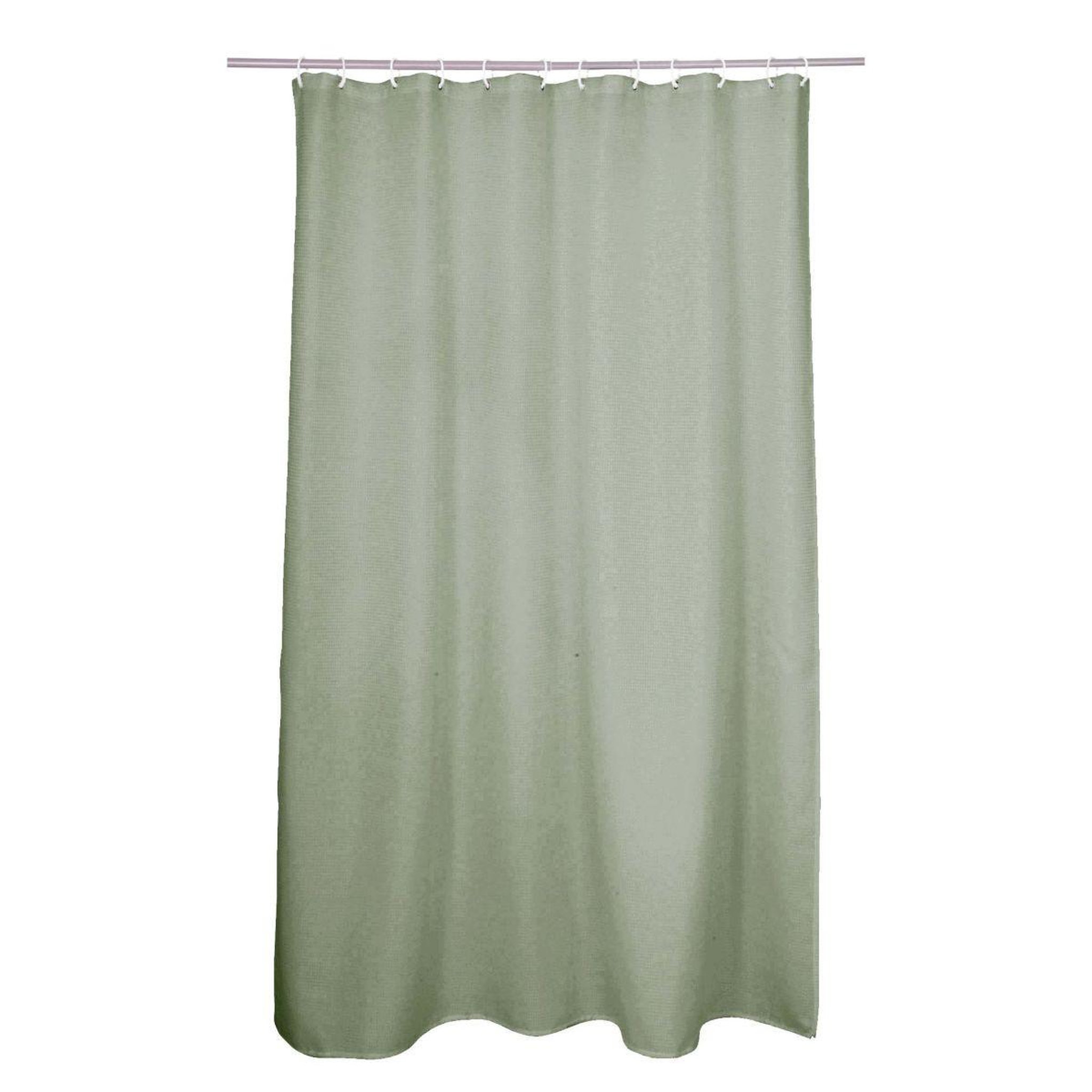 Douceur d'Intérieur Rideau de douche uni  vitamine  180x200cm sauge