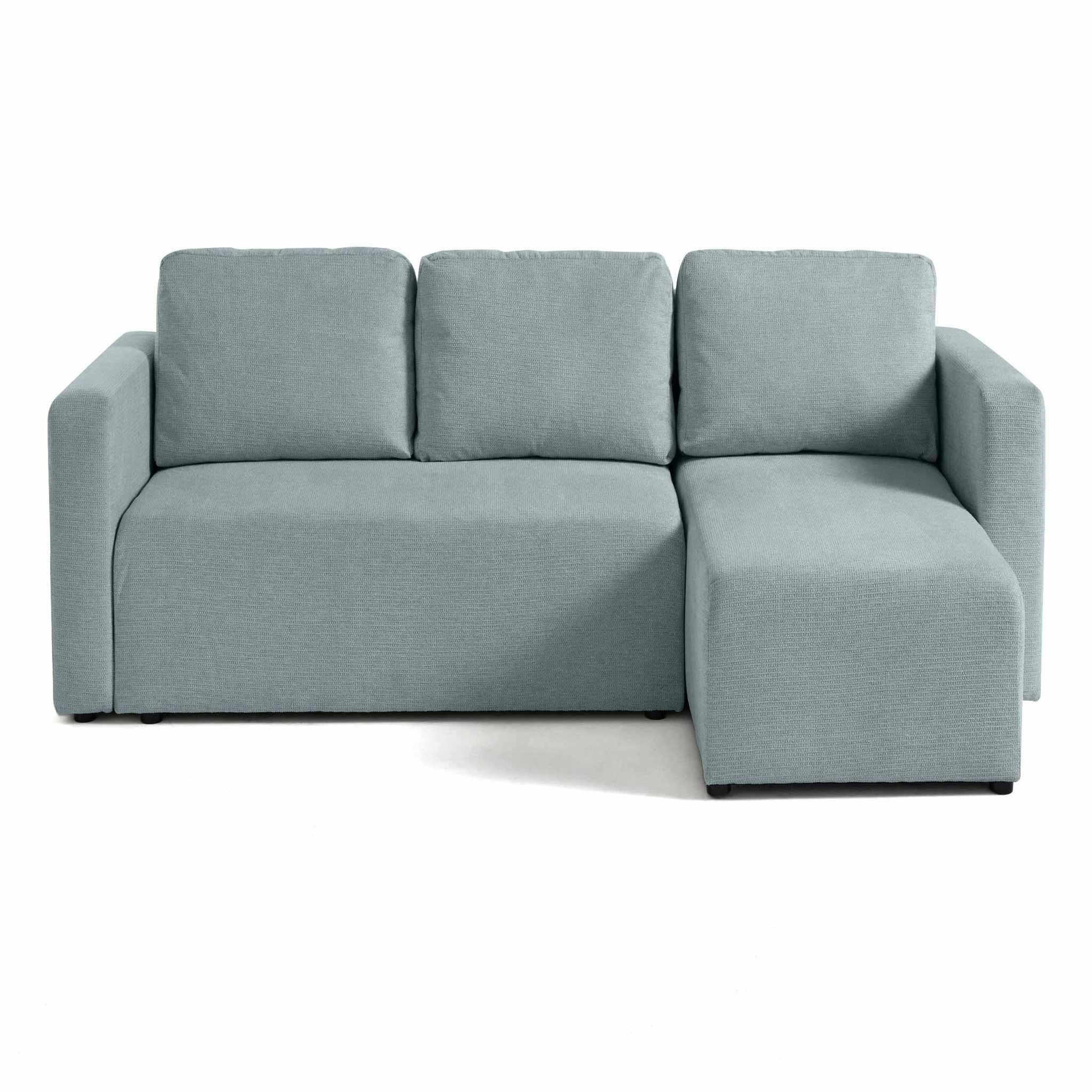 Voir la diapositive 1 : BEST MOBILIER Canopy - canapé d'angle réversible - 4 places - convertible avec coffre - en tissu texturé