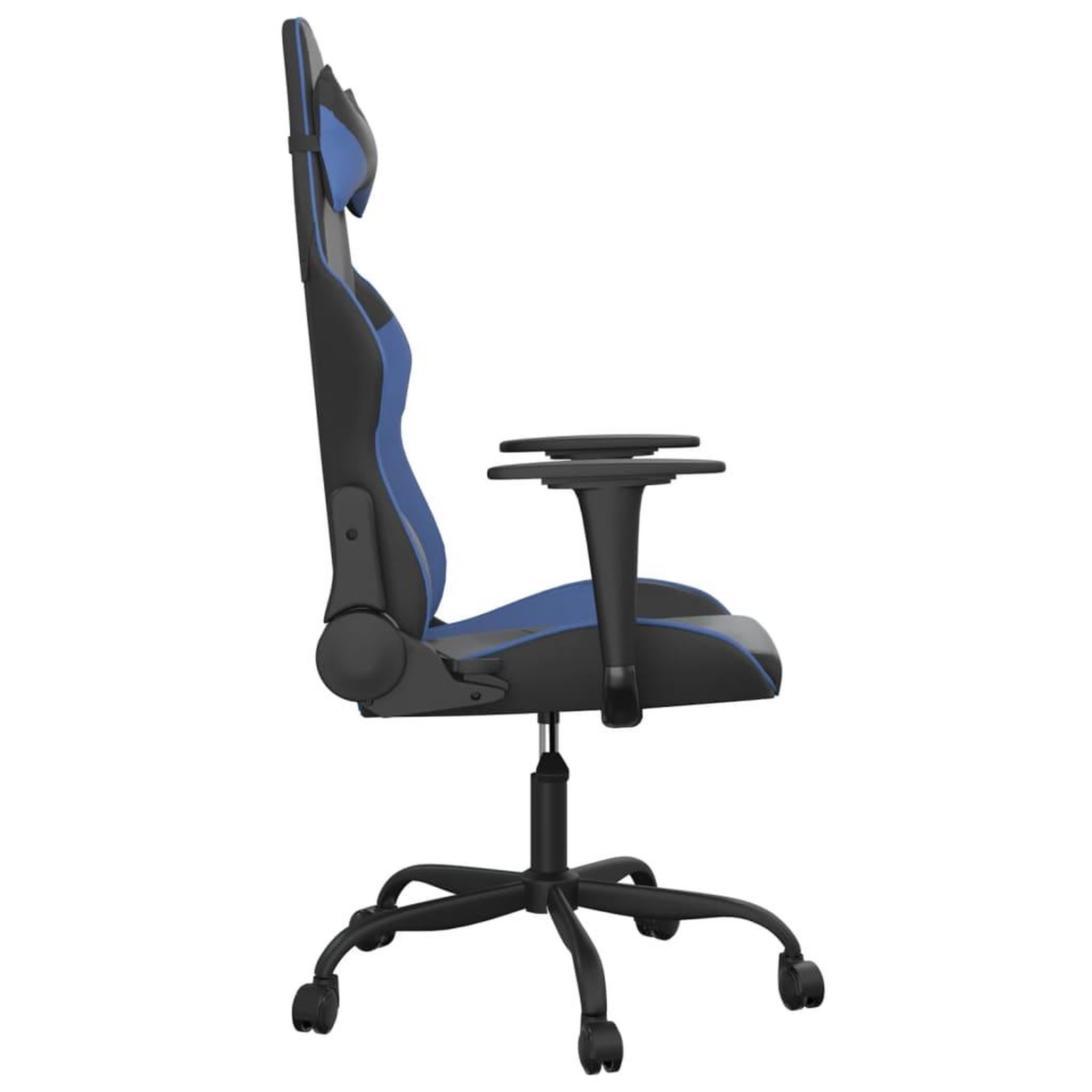 Voir la diapositive 4 : VIDAXL Chaise de jeu de massage Noir et bleu Similicuir