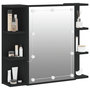 Voir la diapositive 6 : VIDAXL Armoire à miroir avec LED noir 70x16,5x60 cm