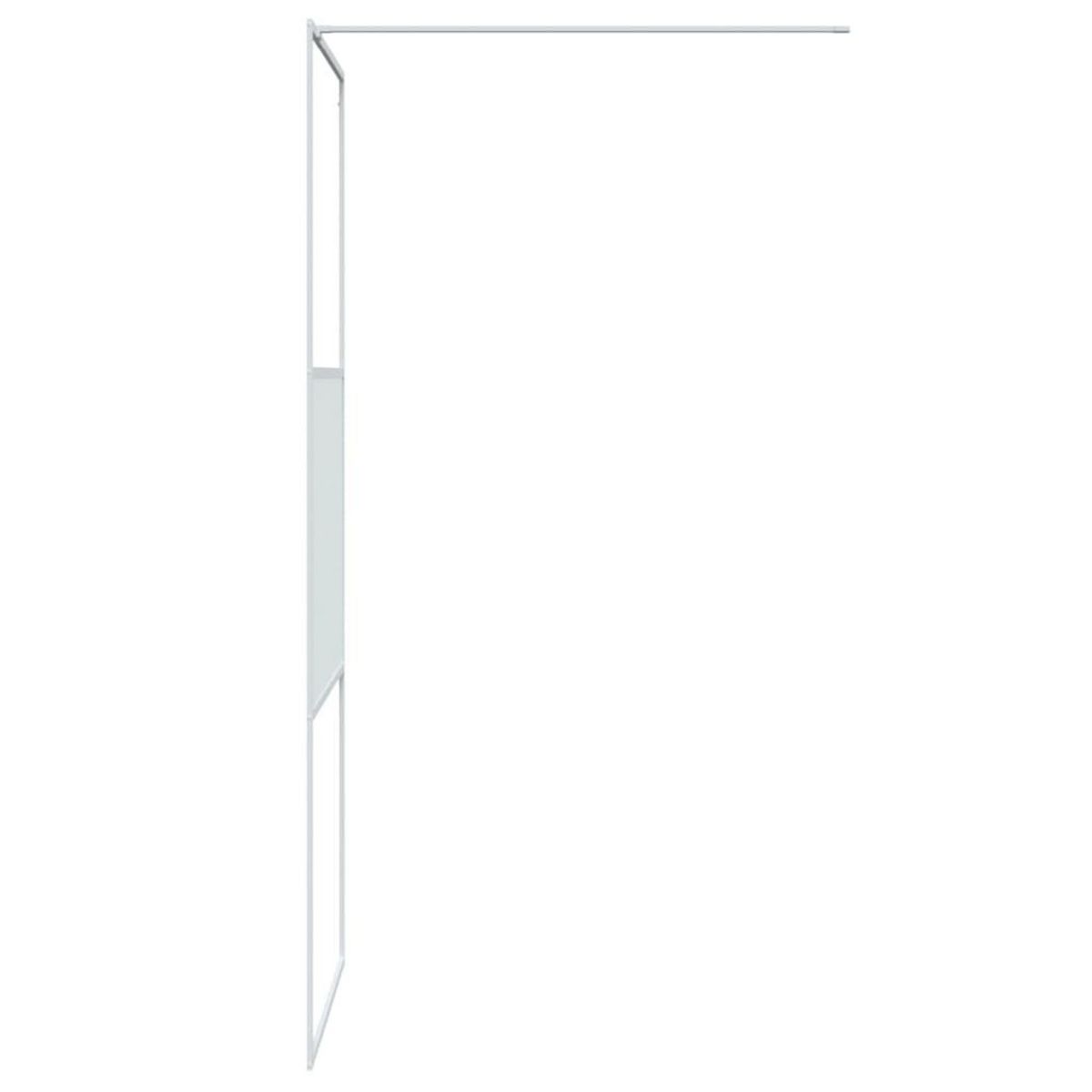 VIDAXL Paroi de douche Blanc 80x195 cm Verre ESG transparent