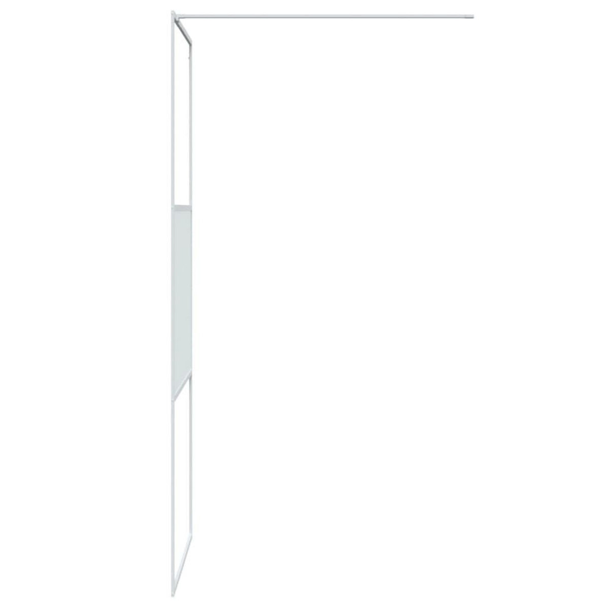 VIDAXL Paroi de douche Blanc 80x195 cm Verre ESG transparent