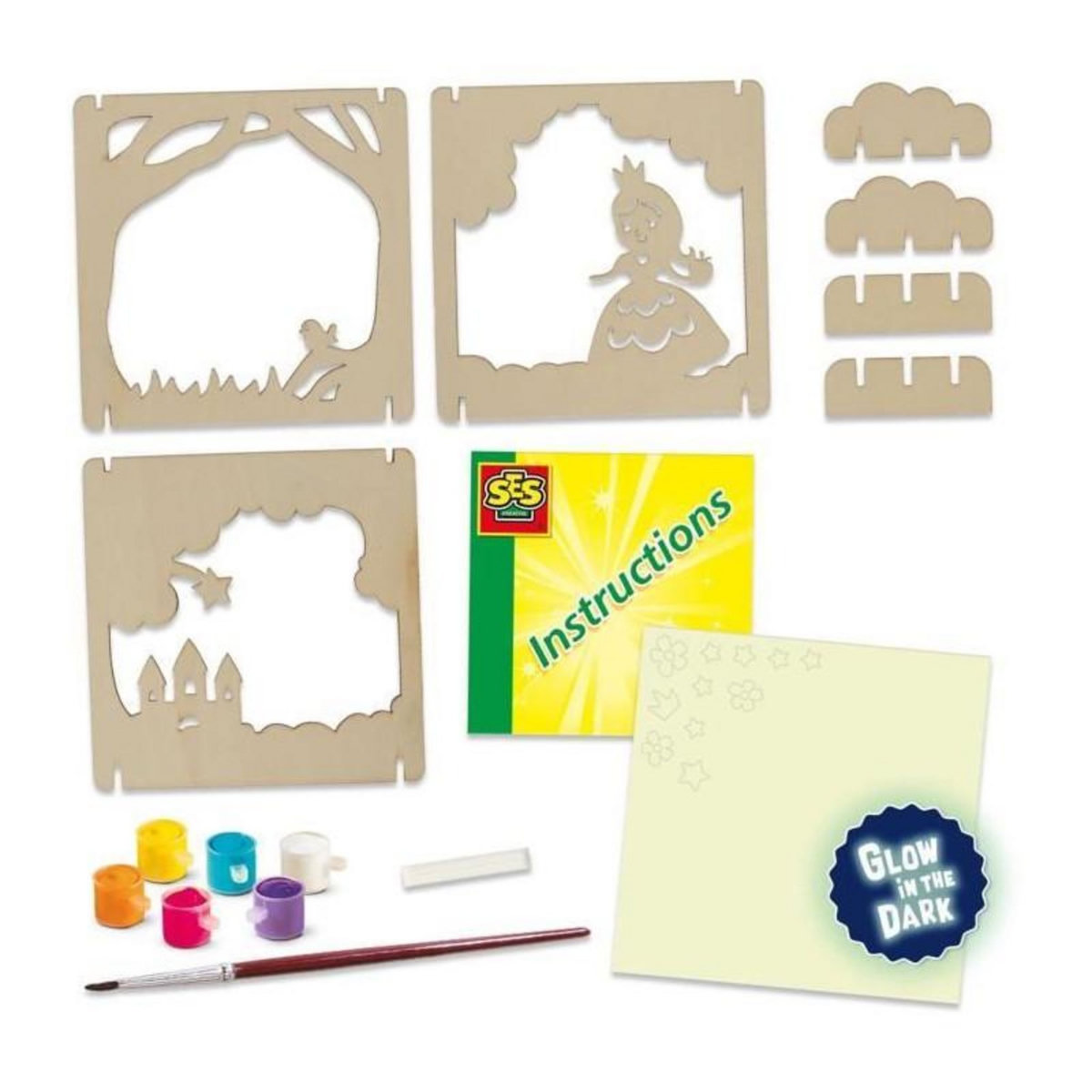 SES Creative Boîte a ombre theme conte de fées (brille dans le noir) - SES CREATIVE