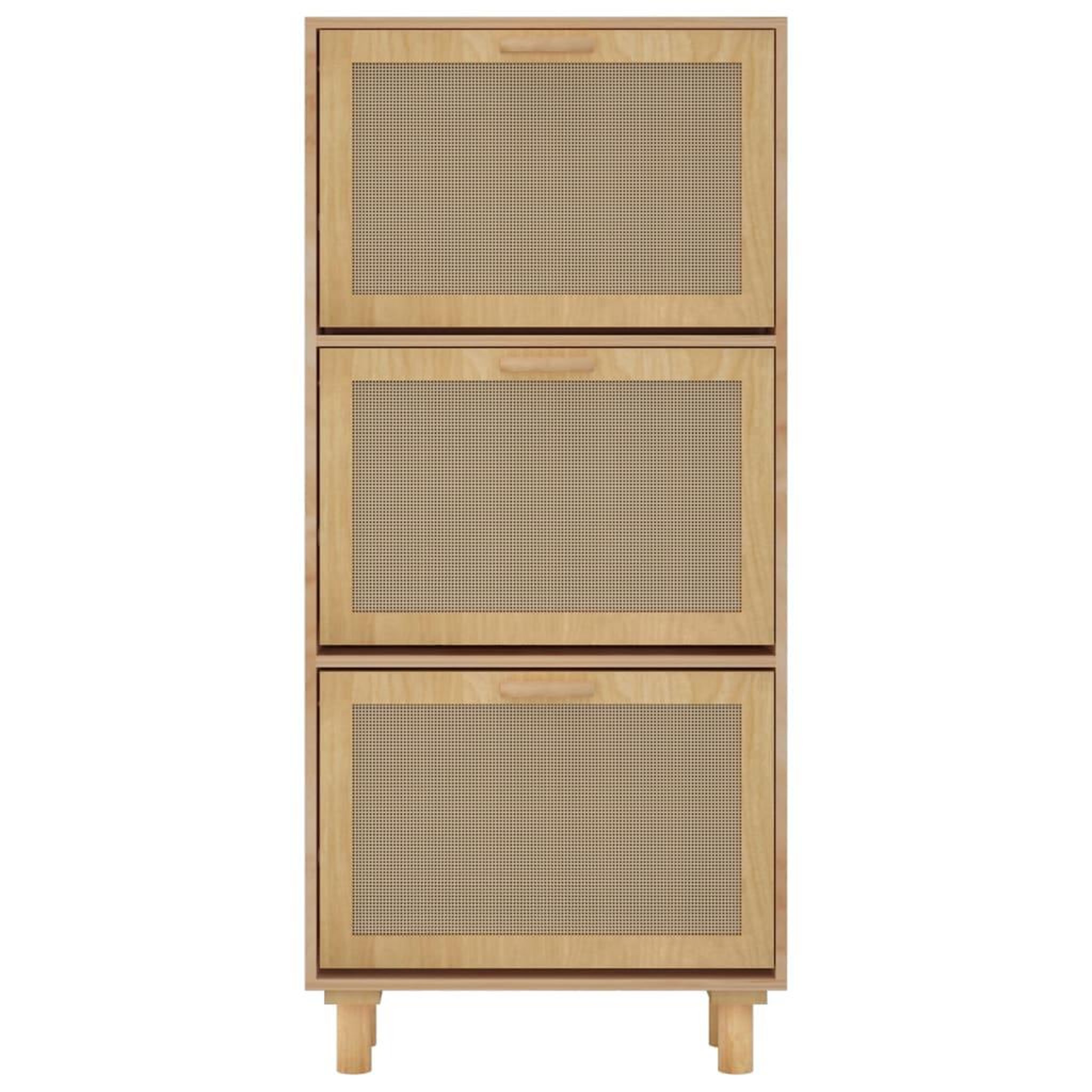 Voir la diapositive 5 : VIDAXL Armoire a chaussures Marron 52x25x115cm Bois d'ingenierie/rotin