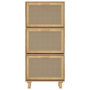 Voir la diapositive 5 : VIDAXL Armoire a chaussures Marron 52x25x115cm Bois d'ingenierie/rotin