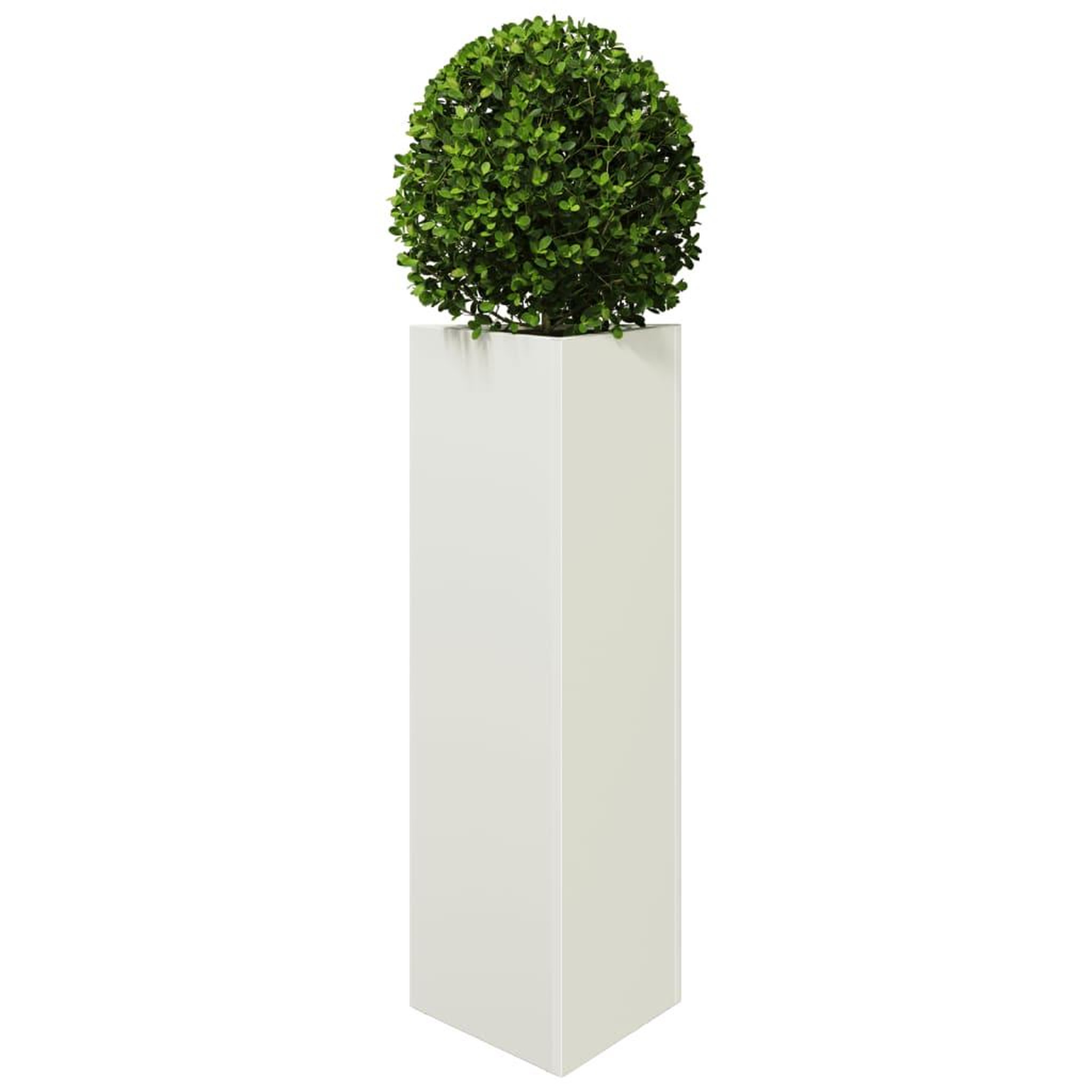 Voir la diapositive 3 : VIDAXL Jardiniere blanc triangulaire 30x26x75 cm acier
