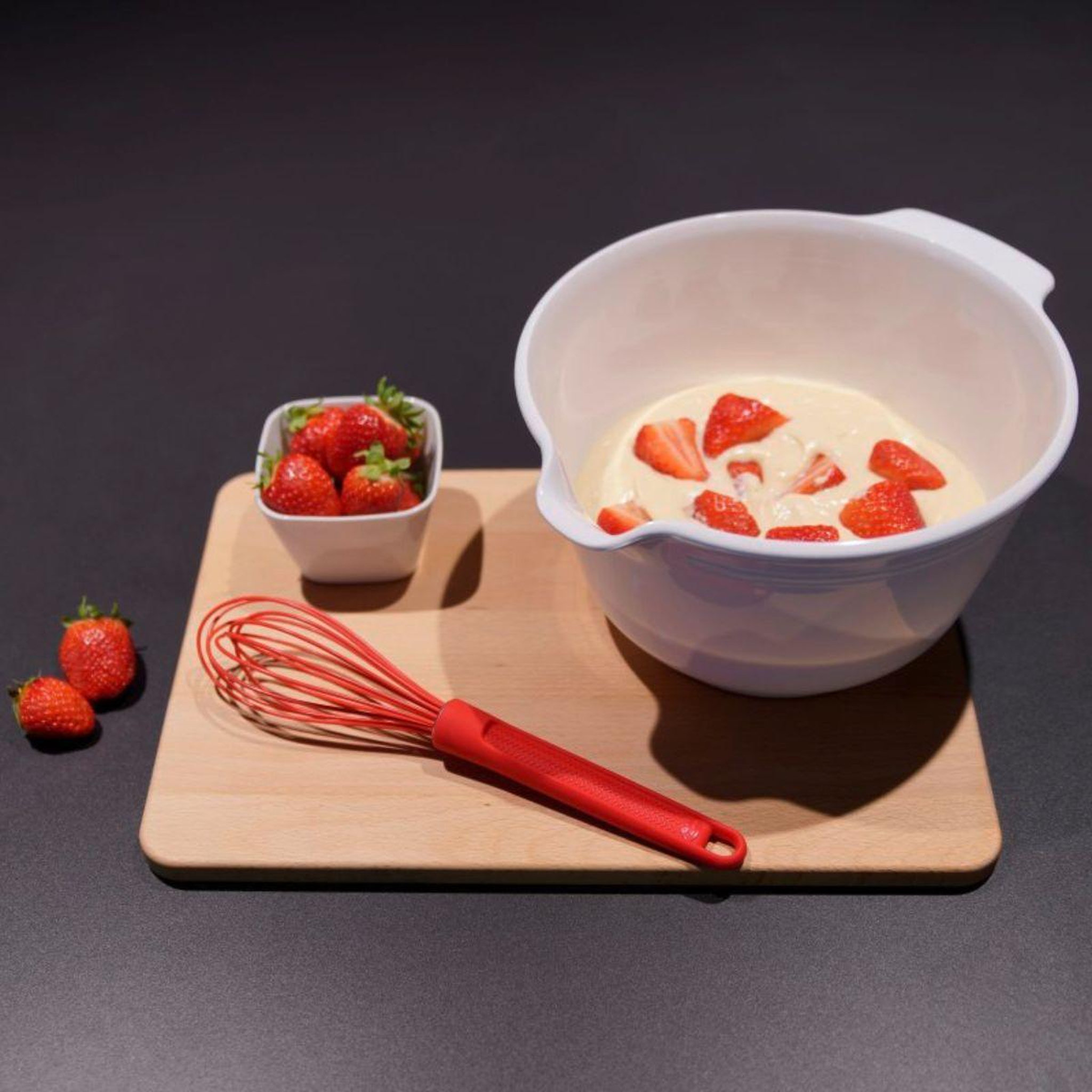 Voir la diapositive 2 : DR.OETKER Fouet de cuisine et pâtisserie en silicone 26 cm dr. Oetker flexxibel love