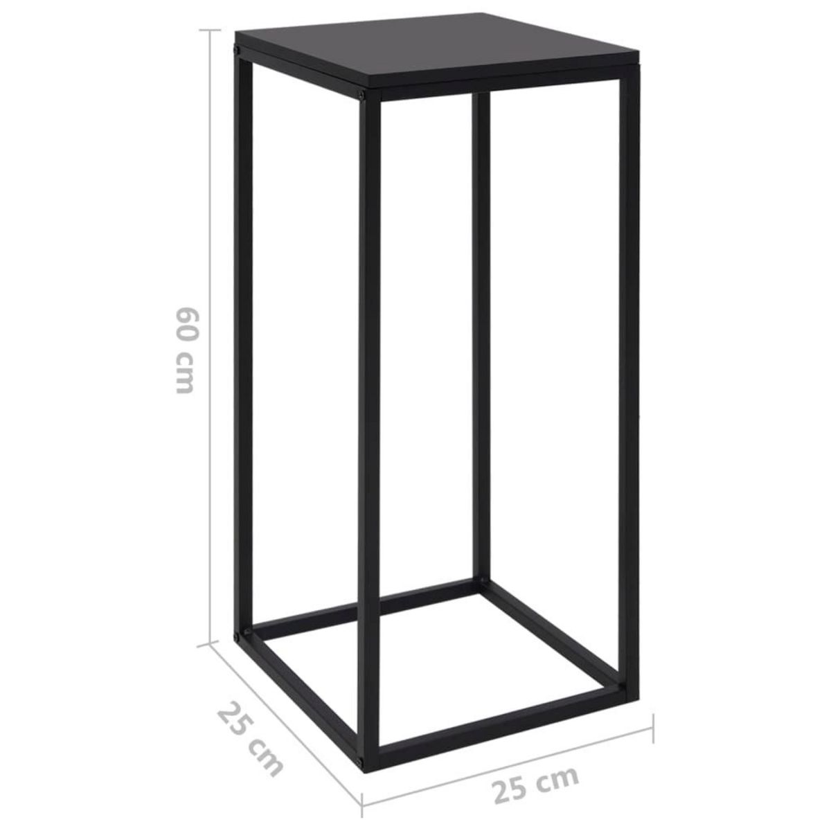 VIDAXL Tables d'appoint 2 pcs Noir Acier