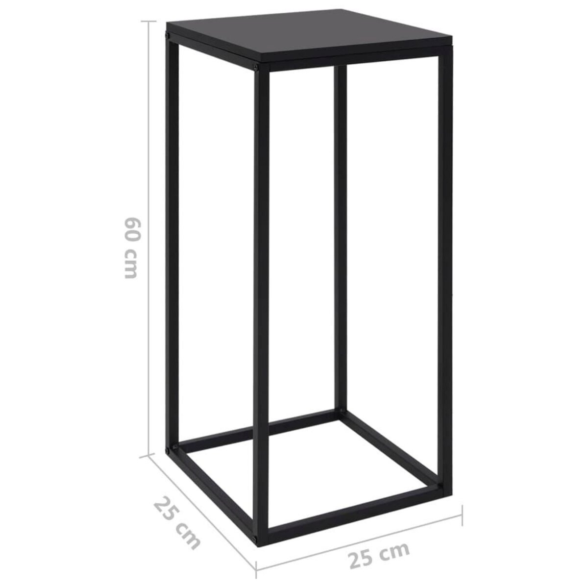VIDAXL Tables d'appoint 2 pcs Noir Acier