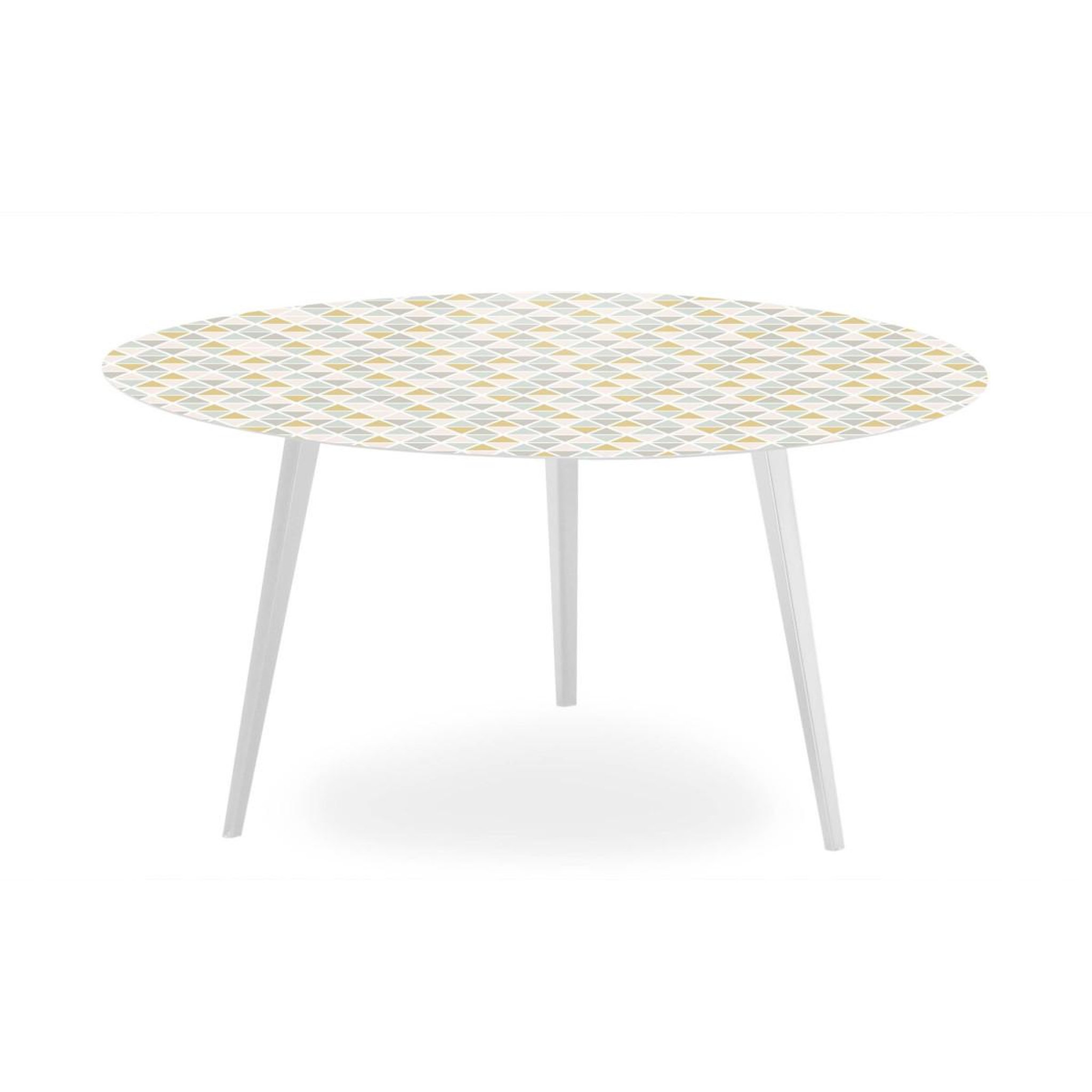 Voir la diapositive 4 : Paris Prix Table Basse 2 Covers  Scandinave  90cm Blanc