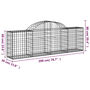 Voir la diapositive 6 : VIDAXL Paniers a gabions arques 11 pcs 200x30x60/80 cm Fer galvanise