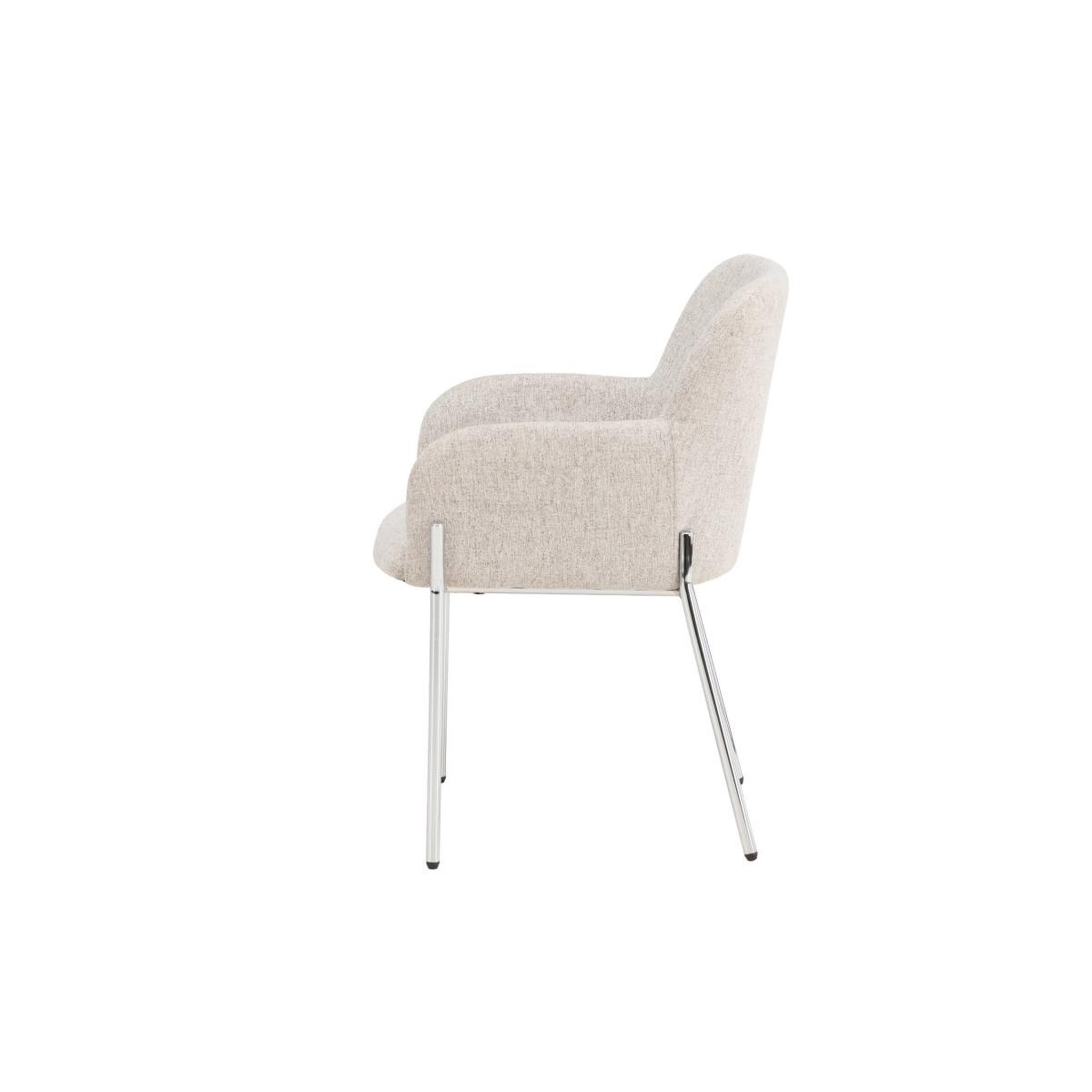 Voir la diapositive 5 : Paris Prix Chaise en tissu effet lin  vätö  81cm beige & argent