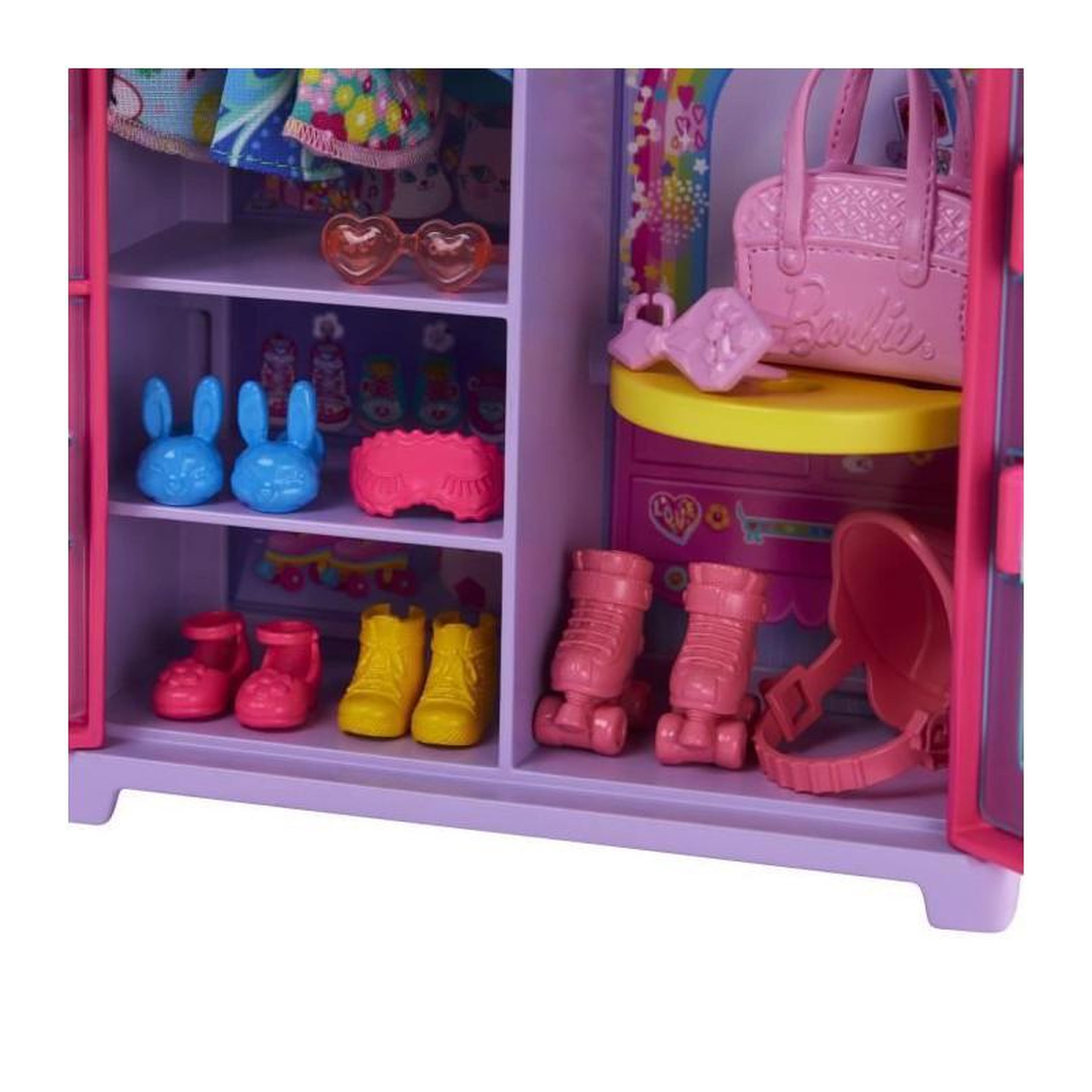 Voir la diapositive 4 : BARBIE Barbie-Poupée et Dressing Chelsea-Coffret vetements et accessoires HXN03