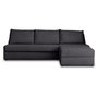 Voir la diapositive 6 : LISA DESIGN Palmira - canapé d'angle droit - 4 places - convertible couchage quotidien - matelas 14 cm - en velours côtelé