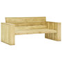 Voir la diapositive 3 : VIDAXL Salon de jardin 3 pcs Bois de pin impregne