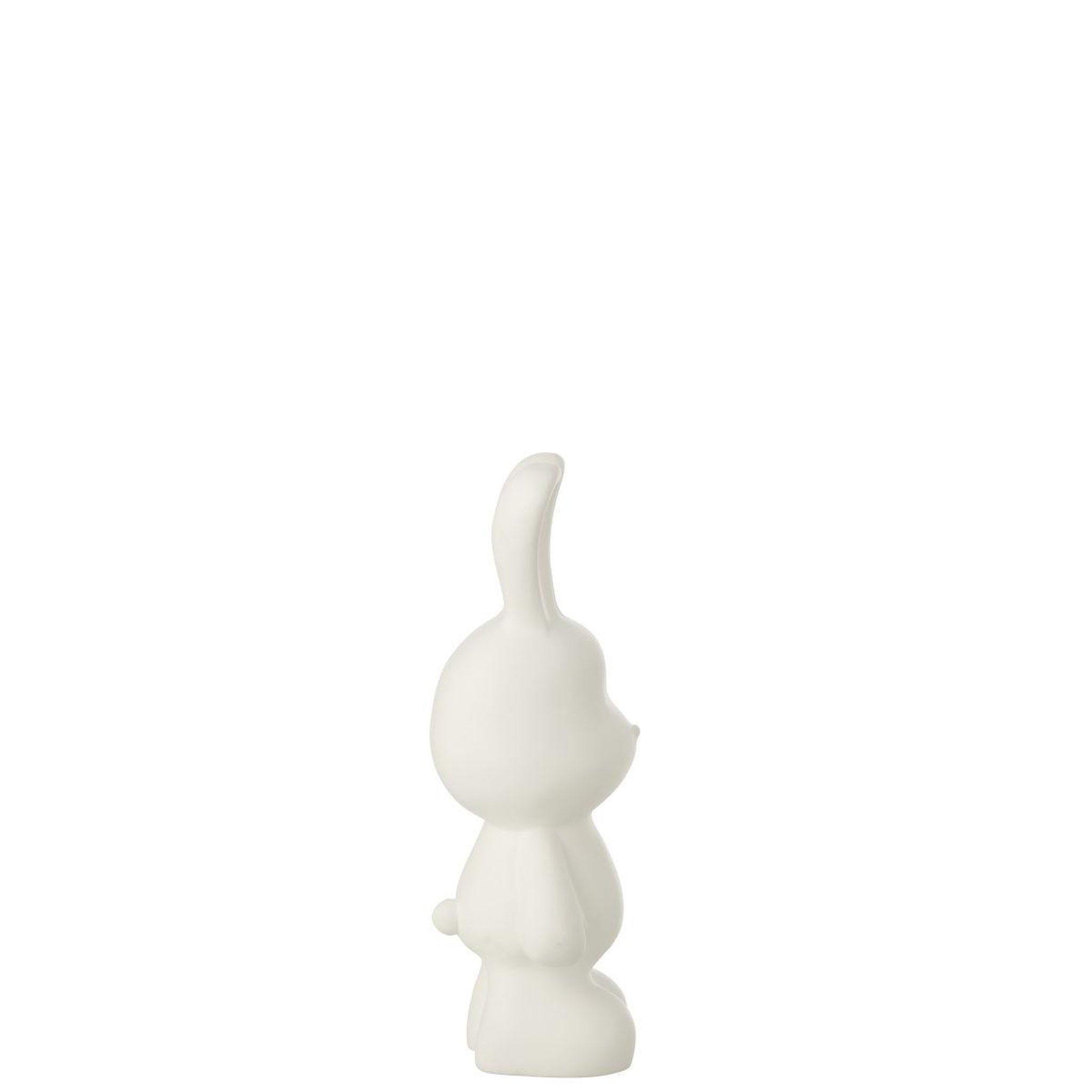 Voir la diapositive 2 : J-LINE Statuette lapin en résine  eddy  36cm blanc