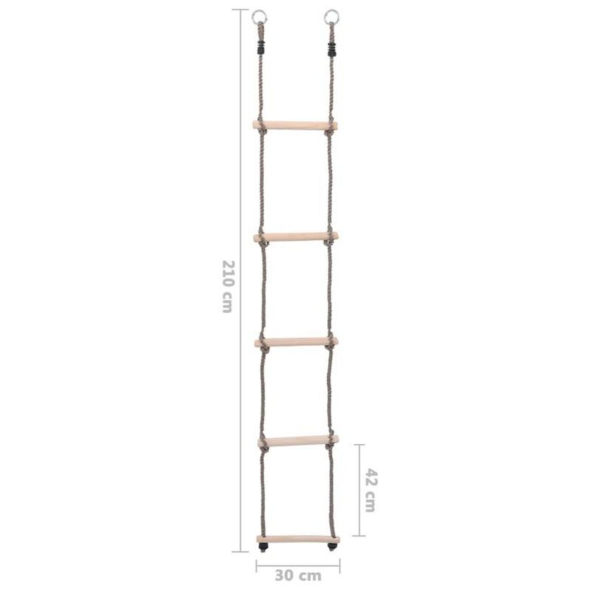 VIDAXL Échelle à 5 échelons 210 cm Bois de pin massif