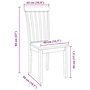 Voir la diapositive 6 : VIDAXL Chaises a manger 2 pcs blanc bois massif caoutchouc