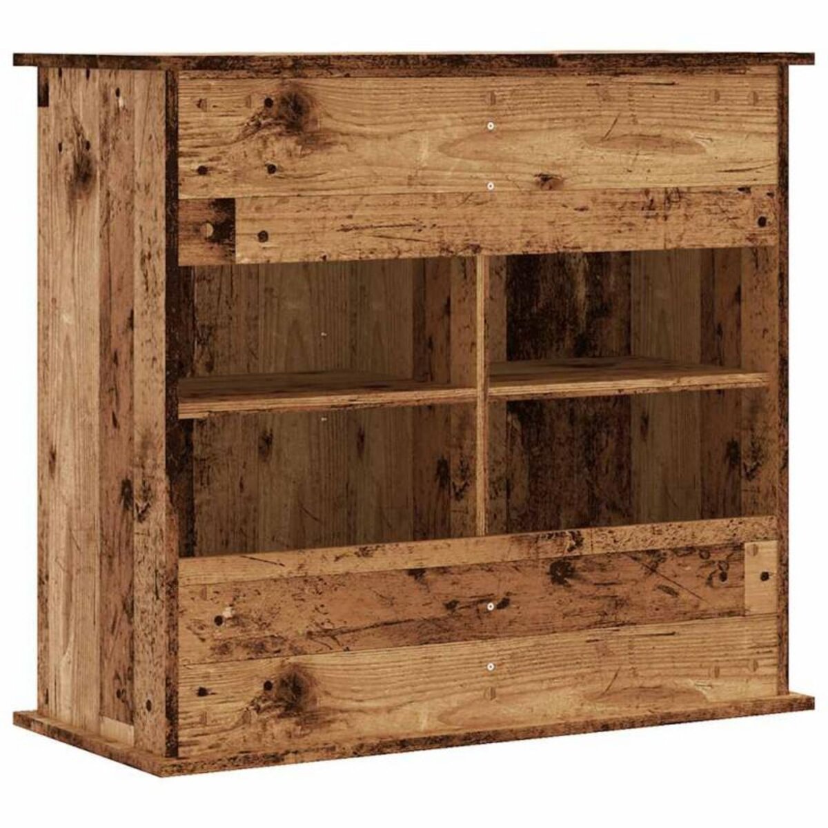 VIDAXL Support pour aquarium vieux bois 81x36x73 cm bois d ingénierie
