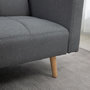 Voir la diapositive 5 : HOMCOM Canapé convertible 2 places design scandinave dossier inclinable 3 positions piètement bois tissu aspect lin gris