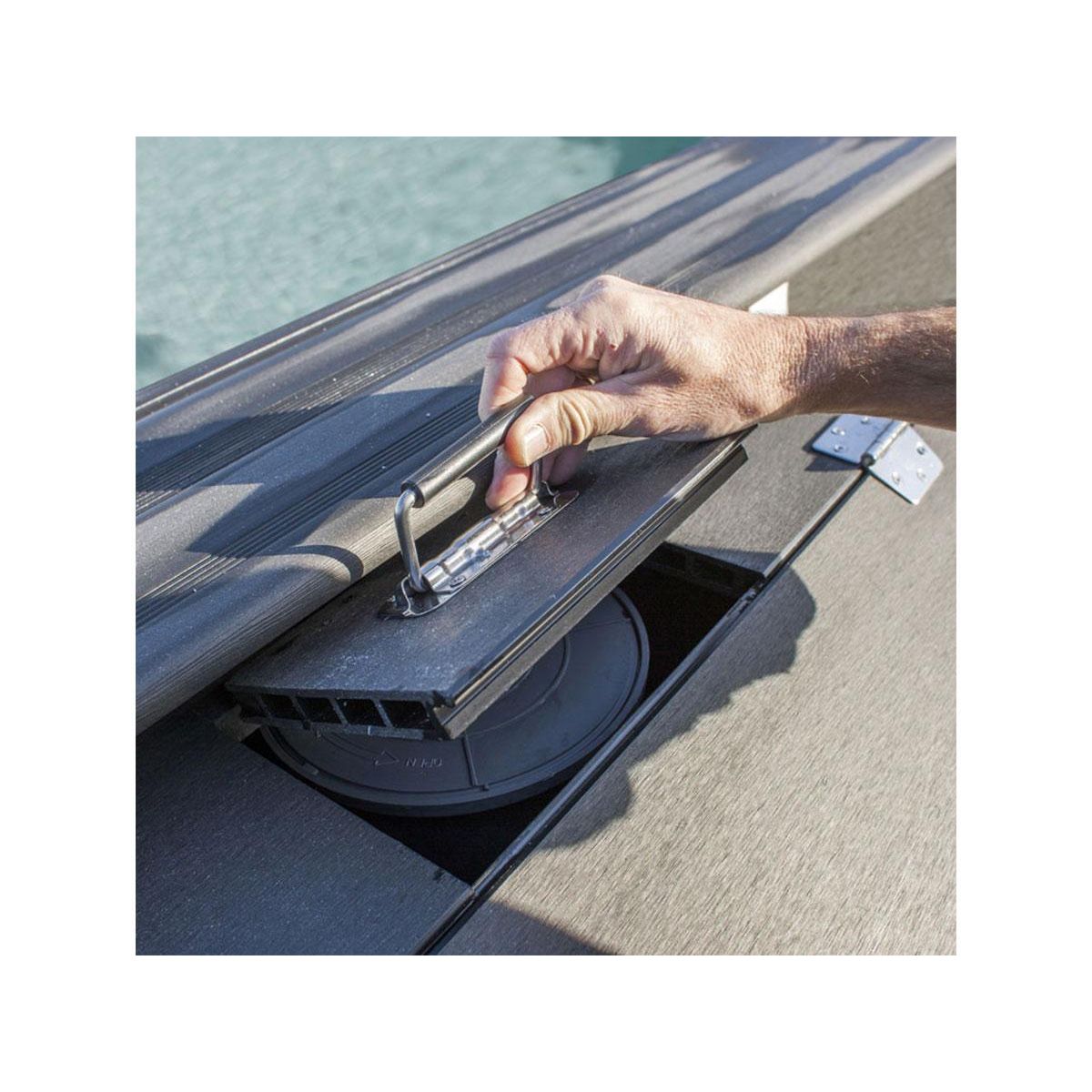 GRE Coffre de filtration composite pour piscine hauteur 0,96cm