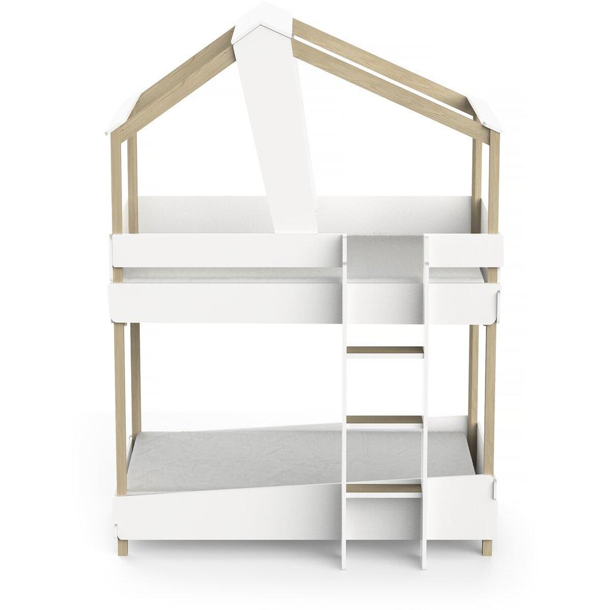 Voir la diapositive 4 : Habitat et Jardin Lit cabane superposé bois  Timber  - 90 x 200 cm - Blanc