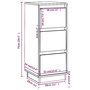 Voir la diapositive 6 : VIDAXL Buffets 2 pcs 32x34x75 cm Bois massif de pin