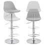 Voir la diapositive 6 : Paris Prix Tabouret de Bar  Queen  81-104cm Gris