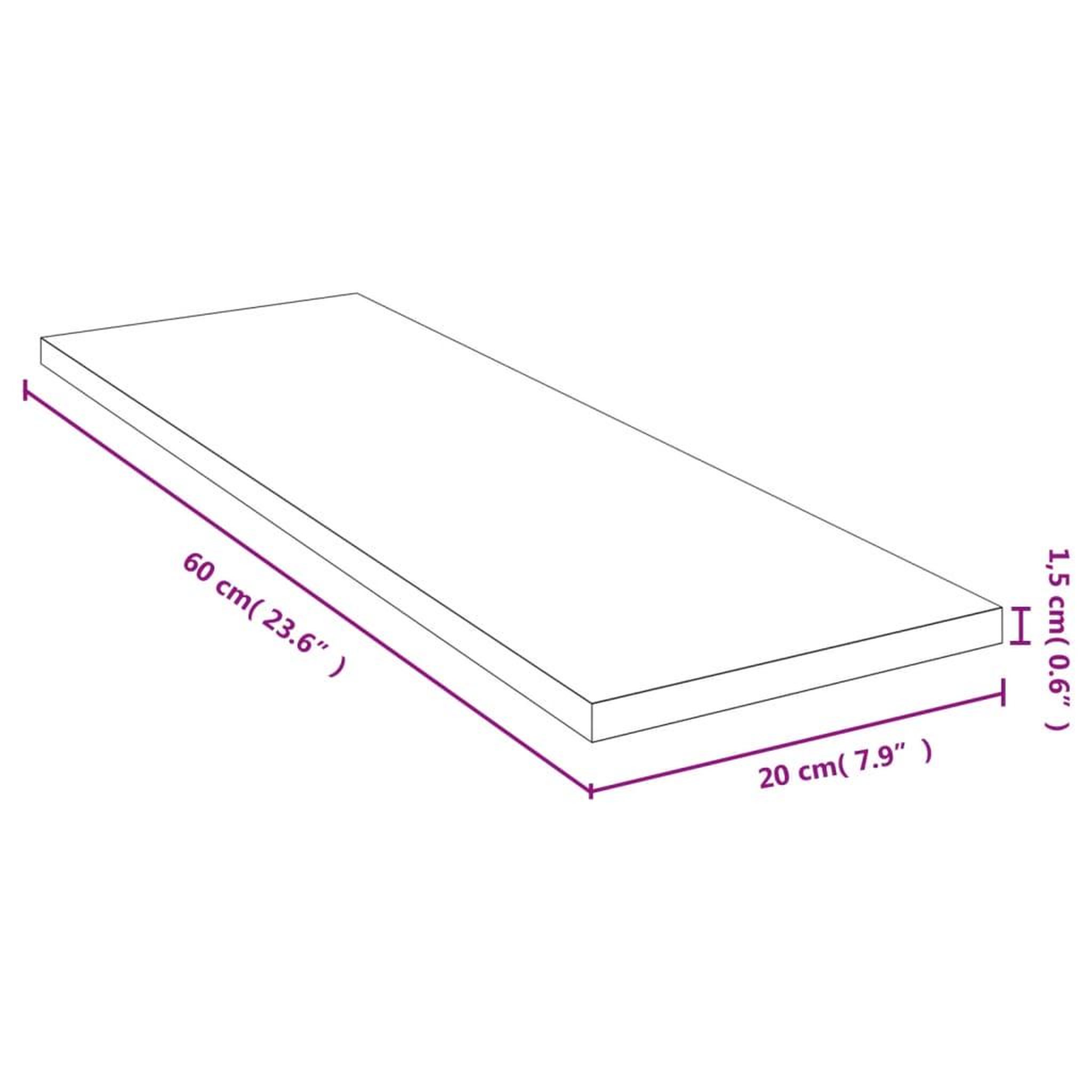 Voir la diapositive 5 : VIDAXL Etagere murale 60x20x1,5 cm bambou