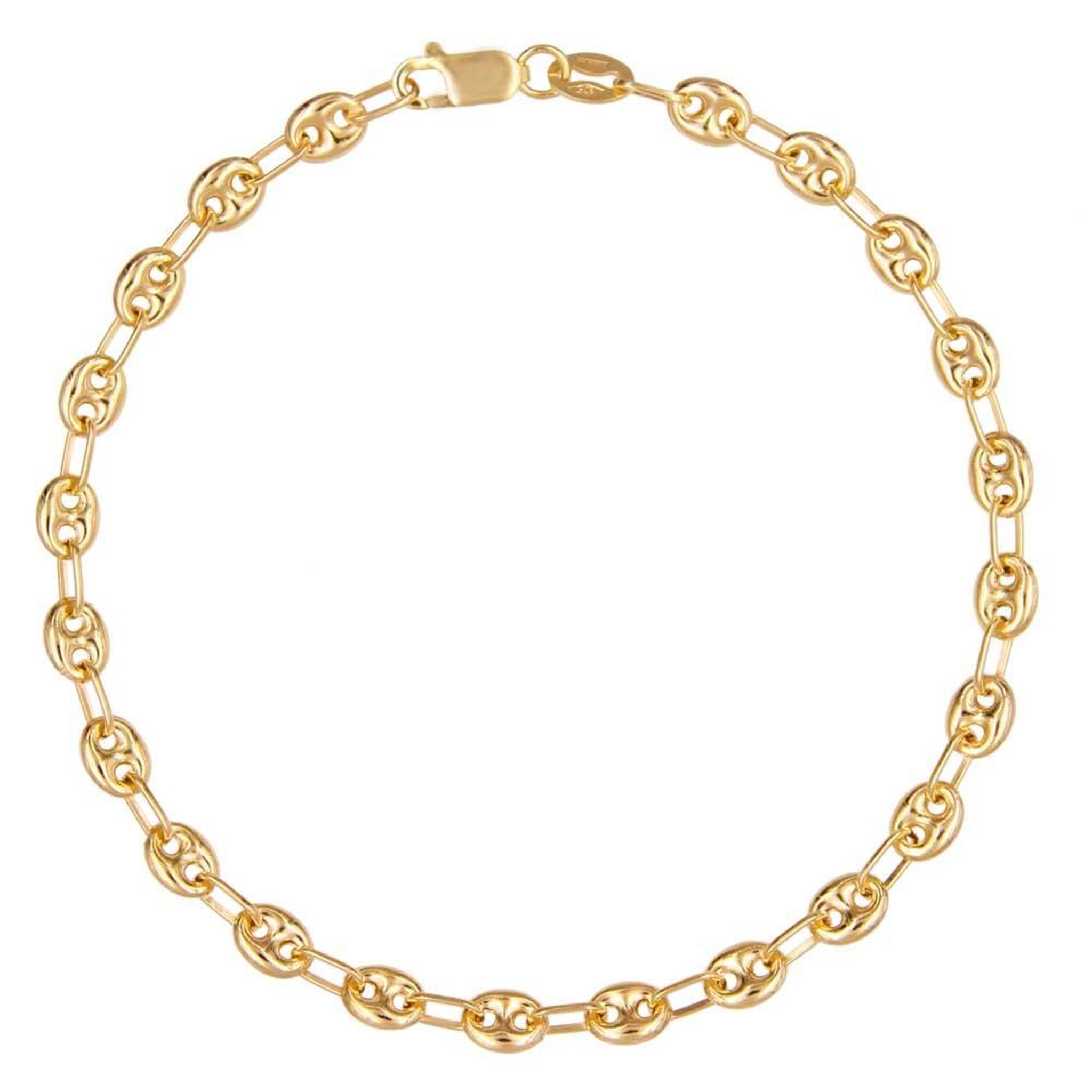 L'ATELIER D'AZUR Bracelet Or Jaune Maille Grain de Café - Femme