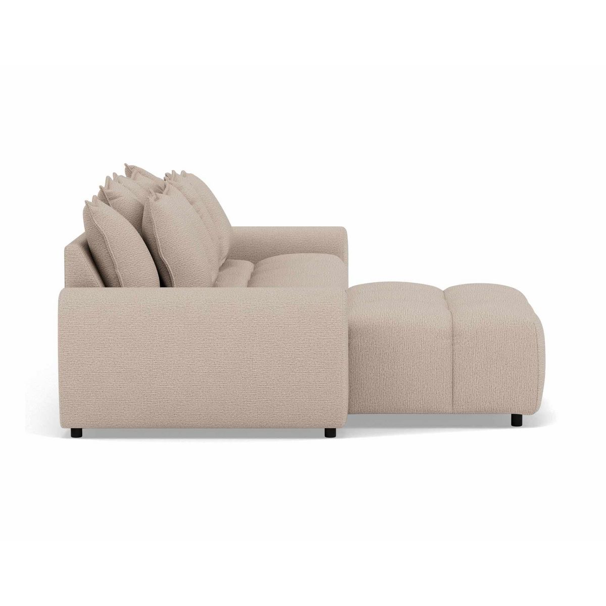 LISA DESIGN Adelaide - canapé d'angle réversible 4 places en tissu texturé