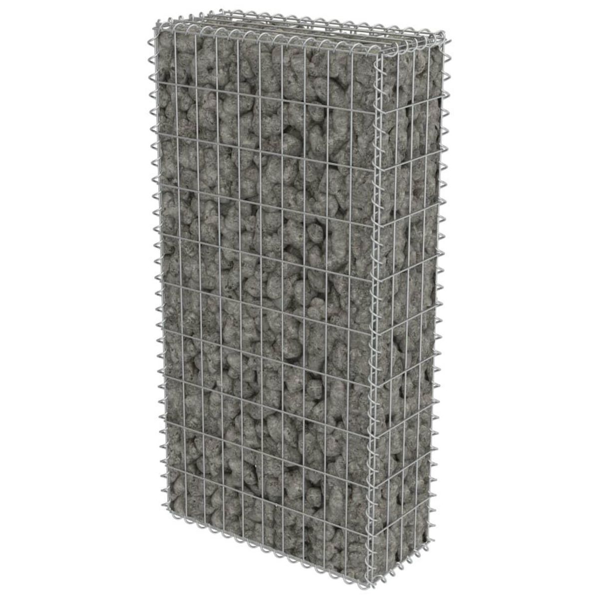 VIDAXL Mur en gabion avec couvercles Acier galvanise 50x20x100 cm