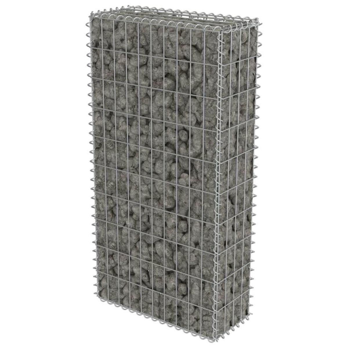 VIDAXL Mur en gabion avec couvercles Acier galvanise 50x20x100 cm