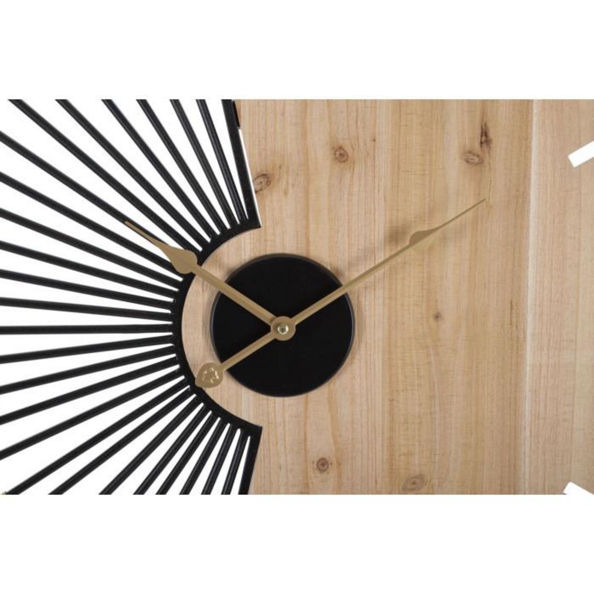Paris Prix Horloge Murale Design  Wordy  60cm Naturel & Noir