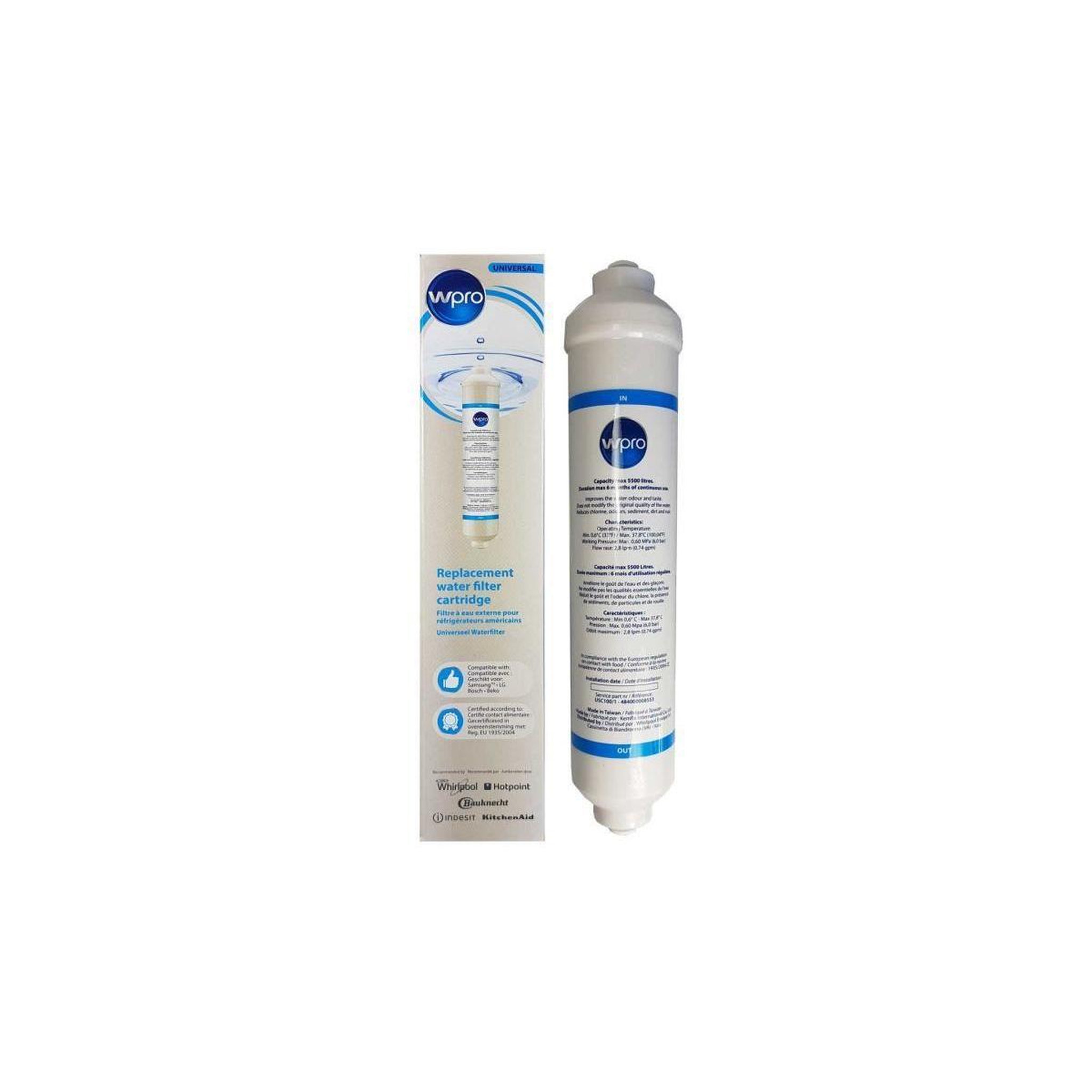 Voir la diapositive 2 : WPRO Filtre à eau A EAU USC100/1