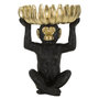 Voir la diapositive 1 : Paris Prix Vide-Poche Statuette Singe  Banane  31cm Noir & Or