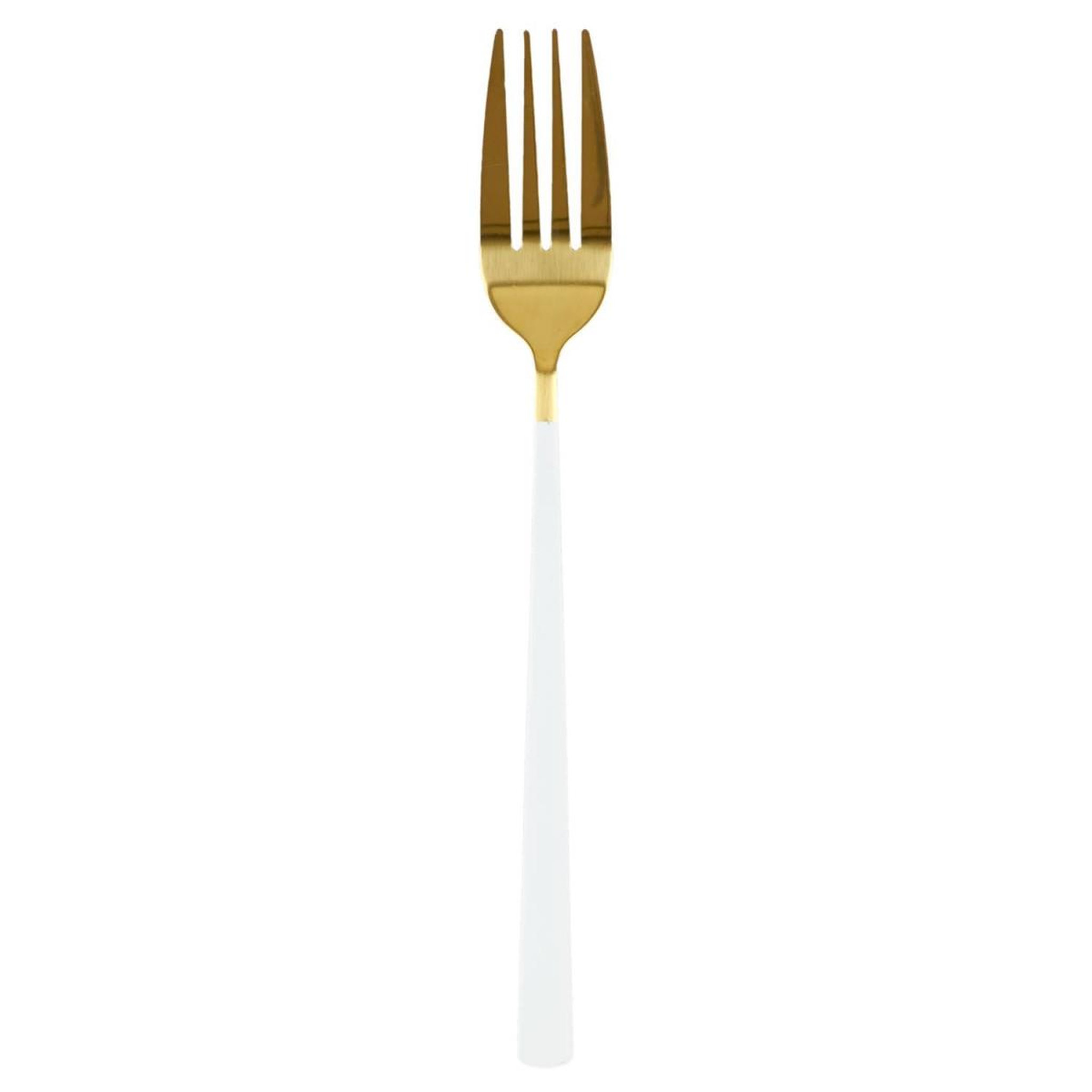 Voir la diapositive 3 : The Home Deco Factory Ménagère 16 pièces  repas  25cm blanc & or