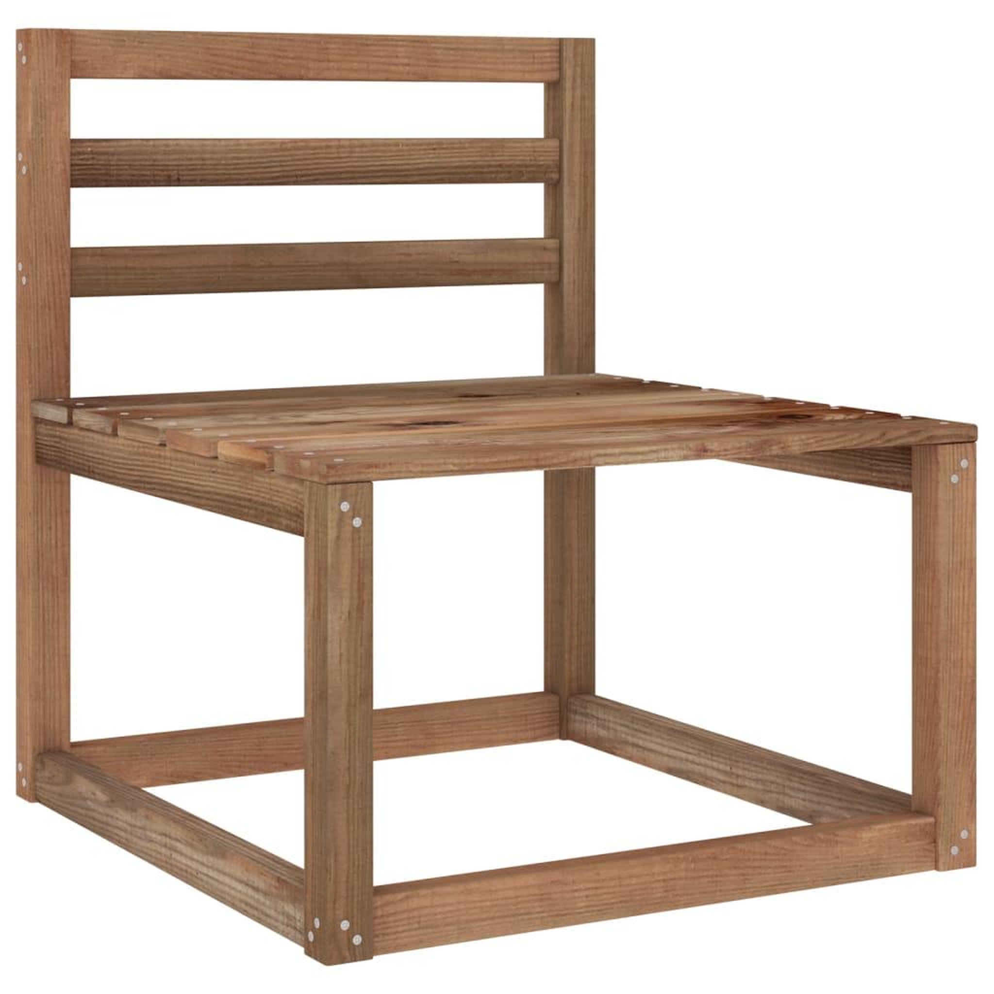 Voir la diapositive 5 : VIDAXL Salon de jardin 6 pcs Marron Bois de pin impregne