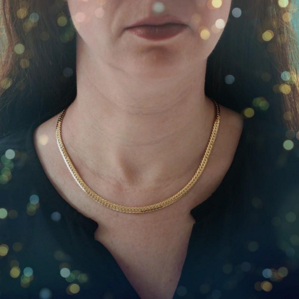 L'ATELIER D'AZUR Collier Femme Maille Anglaise - Or Jaune