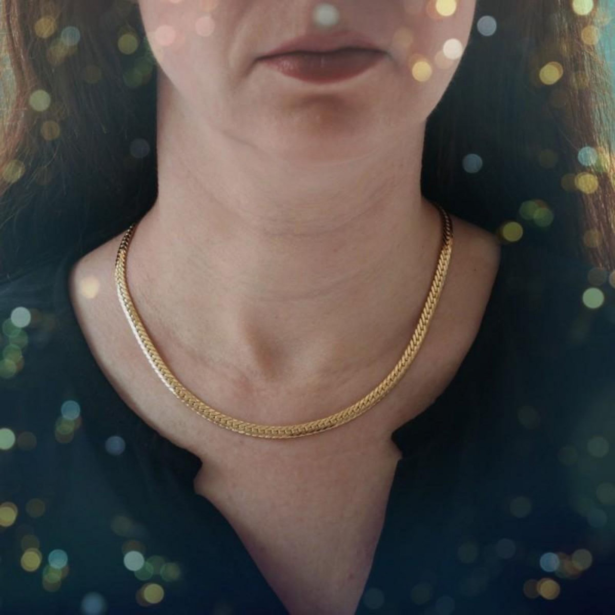 L'ATELIER D'AZUR Collier Femme Maille Anglaise - Or Jaune