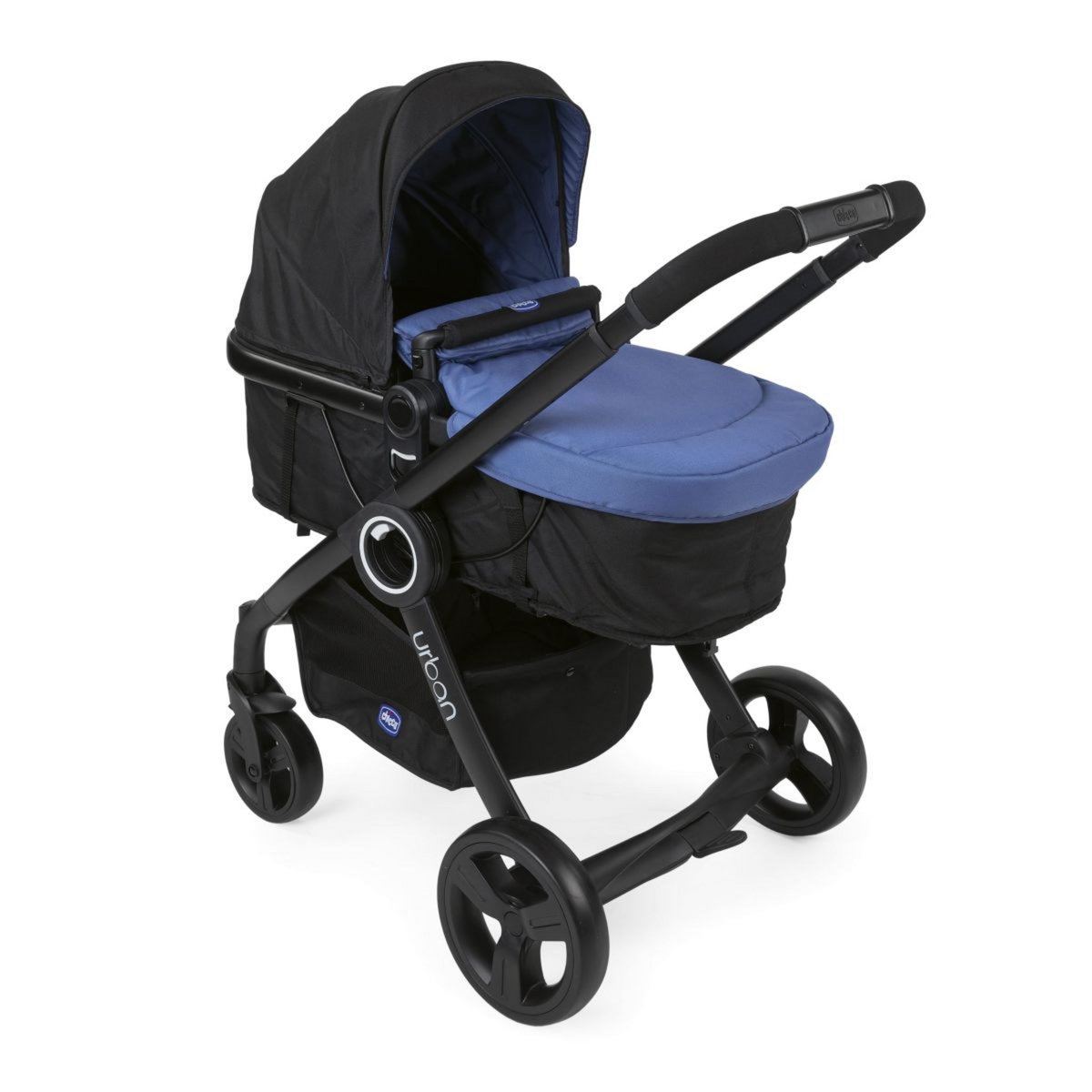 CHICCO Pack urban plus (poussette + nacelle transformable + auto-fix fast) Denim